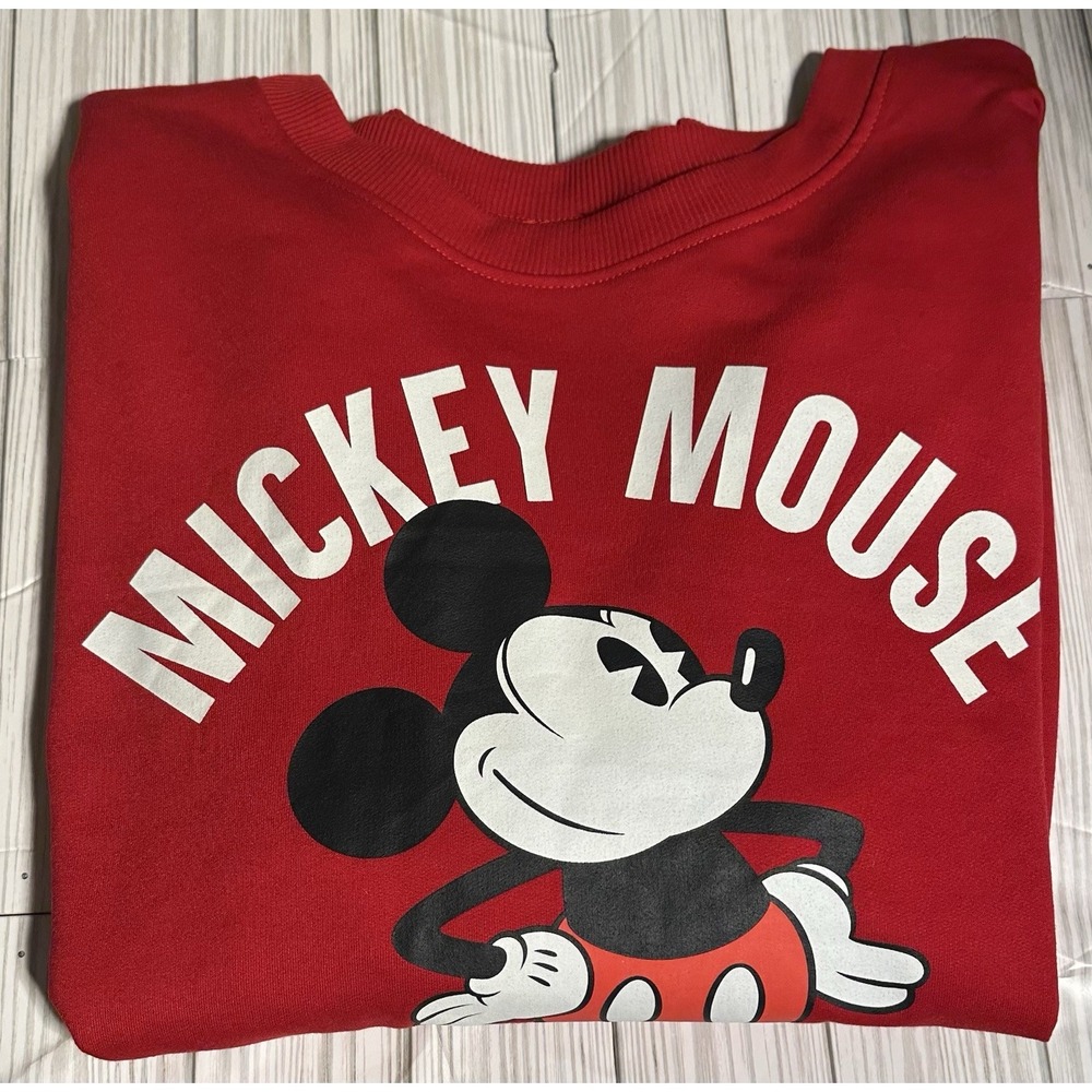 Disney Mickey Mouse 1928 Red Pull Over Sweatshirt Junior Size 19 XXL
